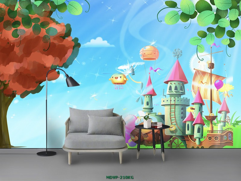 Tranh lâu đài cho bé